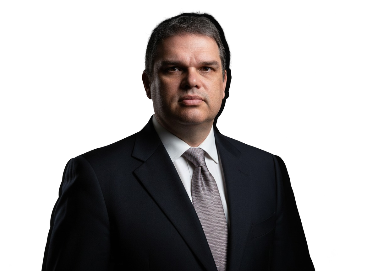 Retrato de Eliel Lança de terno, integrado ao fundo técnico da seção sobre sua história